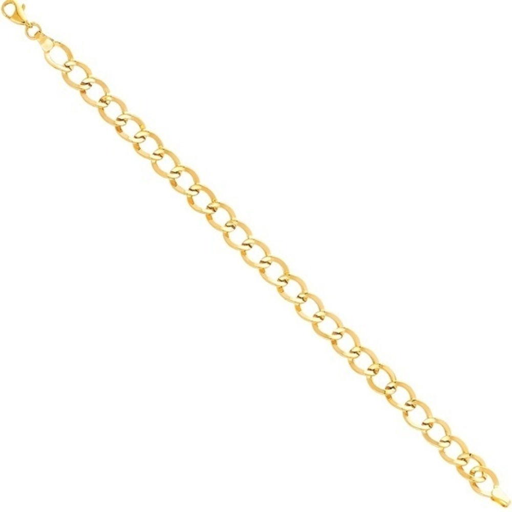 14K Solid Yellow Gold Link Bracelete 7.5' inches